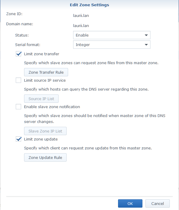 DNS master zone