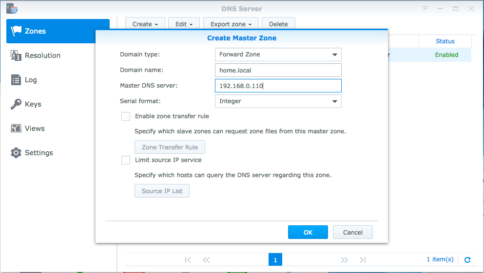 Synology - DNS settings