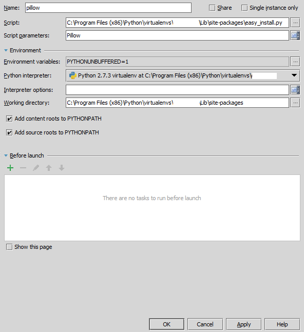 Python configuration